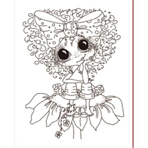 10x8 Girl looks at the sky Transparent Clear Silicone Stamp Seal for DIY scrapbooking photo album Decorative clear stamp