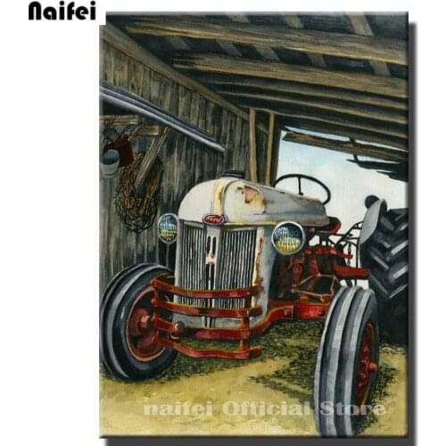5d Diy Diamond Paintings Farm Tractor Classic Car Full Square Round Diamond Embroidery Landscape Mosaic Sale Kit Wall Art Decor