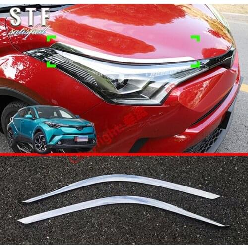 ABS Chrome HeadLight Lamp Trim For Toyota C-HR CHR 2017 2018 2019