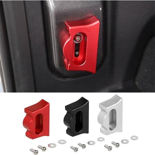 Aluminum Alloy Interior Rear Tailgate Latch Bumper Limit Block Cover Trim for Jeep Wrangler JL 2018-2021 Car Accessories