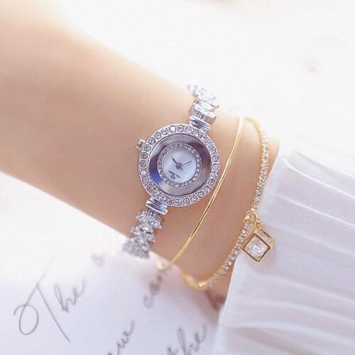 New Rose Gold Bracelet Watch Women Crystal Quartz Watches Ladies Top Brand Luxury Female Wrist Watch Girl Clock Zegarek Damski