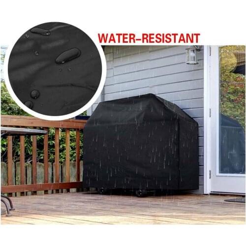BBQ Grill Cover Oxford Cloth Black Gas Barbecue Heavy Duty Protection Waterproof Dustproof Outdoor Barbecue Cap Cover #40