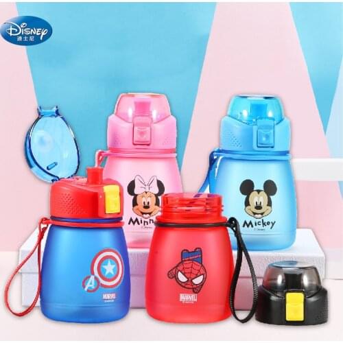 Disney Mickey Mouse Scrub Cartoon cups kids Spider-man Captain America Drink straight baby Sport Bottles Princess Feeding cups