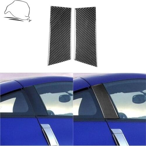 For Nissan 350Z Z33 2003-2009 Carbon Fiber B Pillar Cover Sticker Window Goalpost Decorative Paste On Modified Car Accessories