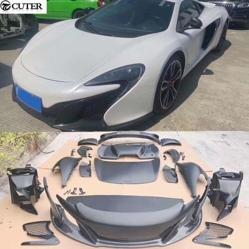 MP4 12C to 650S Carbon fiber FRP front bumper rear bumper side skirts engine hood fenders for McLaren MP4 12C update 650S style