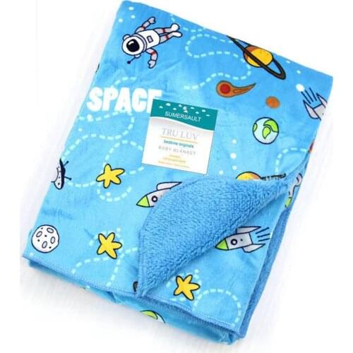 Ready stock baby blanket fleece blanket flannel baby swadddle