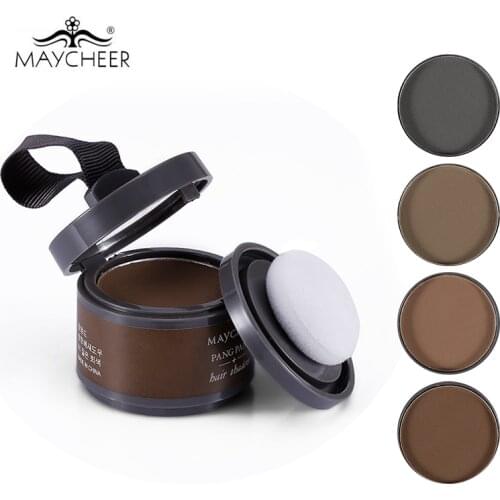 MAYCHEER Brand Makeup Hair Line Shadow Powder with Mirror & Puff 4 Color Rose Extract Easy to Wear Concealer Bronzer Highlighter