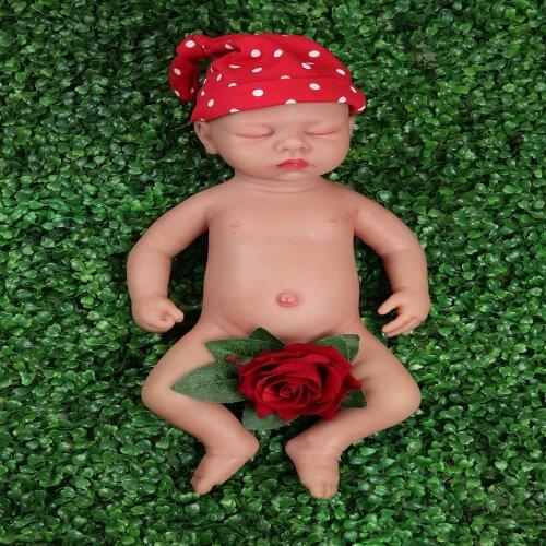 IVITA WG1507 46cm 3.2kg Girl Eyes Closed High Quality Full Body Silicone Alive Reborn Dolls Baby juguetes boneca With Clothes