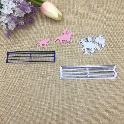 Julyarts Horse Riding Fustell Nouveau Arrivage Frame Metal Cutting Dies For Scrapbooking Card Making