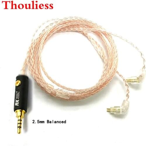 Thouliess Handmade 1.2m 8 core Litz braid Headphone Upgrade Cable for Westone ES2 UM Ultimate Ears UE18 UE11 UE10 UE5