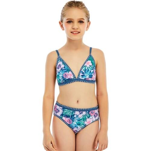 2-Pieces Girls Bikini Set Swimsuit Girl Princess Swimwear Beachwear Children Bathing Suits Beach Swimming Pool Summer Vacation