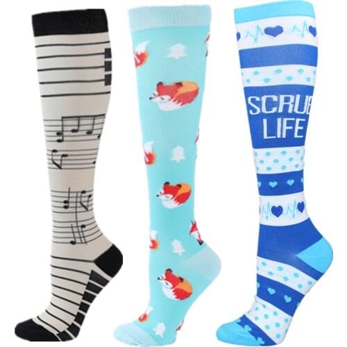 New Compression Stockings Fit Medical Varicose Veins Running Women Men Calf Compression Socks Anti Fatigue Magic Nursing Socks