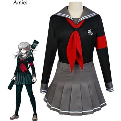 Anime Danganronpa Dangan Ronpa Peko Pekoyama Cosplay Costume JK Salior Uniform Suits Girls Halloween Costumes for Women Disfraz