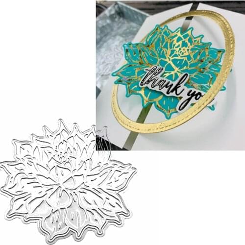 Pretty Lotus Hot Foil Plate+Die Cut Pretty Lotus for DIY Scrapbooking Embossing Crafts Cards Decoration New 2019