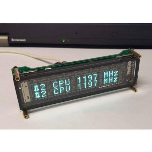 Creative Glass Gift USB2VFD AIDA64 Chassis Display VFD Clock VFD DIY Kit AIDA64 AIDA64 Sub Screen Desktop Computer Sub Screen