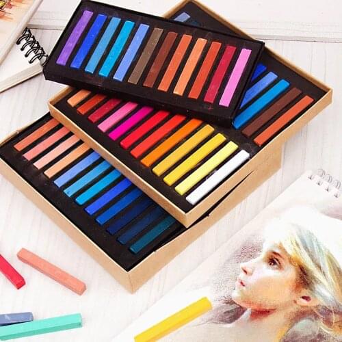 Maries 12 24 36 48 Colors/Set Painting Crayons Soft Dry Pastel Art Drawing Set Chalk Colors Crayon Stationery for Paintings
