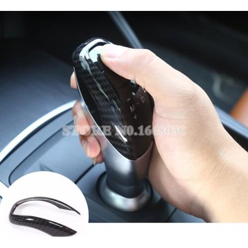 ABS Carbon Fiber Style Gear Stick Sequins Trim Cover For Alfa Romeo Stelvio 2017-2020 Car accesories interior Car decoration