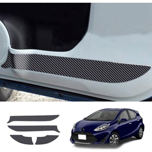 4Pcs Car Door Anti-Kick Pads Car Door Anti-Scratch Pads Door Anti-Kick Protective Cover for Toyota AQUA 2011-2021