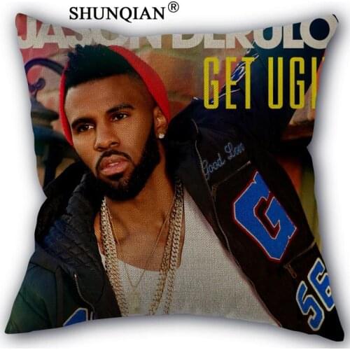 Jason derulo Pillowcase Cotton Linen Square Zippered Pillow Cover Unique Design Customize Your Picture 45x45cm one side