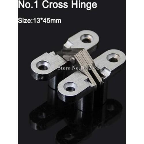 10pieces 13x45mm Invisible Concealed Cross Door Hinge Stainless Steel Hidden Hinges Bearing 6KG For Folding Door Hidden Door K95