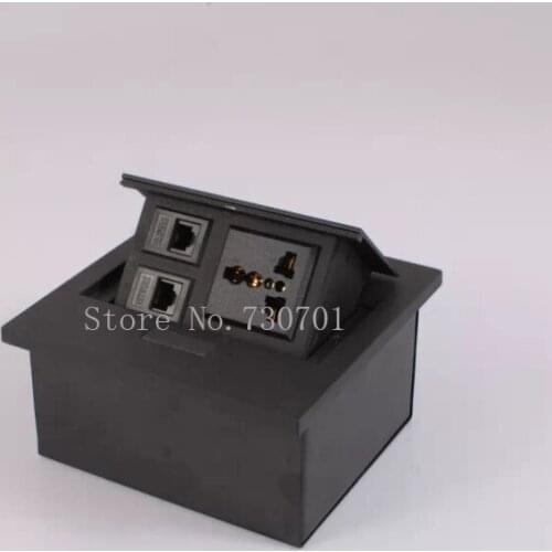 2019 New table socket with 1*universal + 2* RJ45 ,pop up socket/tabletop socket 10 pcs /set