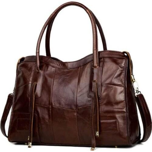 2020 New Fashion Handbags handbags leather shoulder messenger bag first layer cowhide retro bag large capacity cross-bag designe