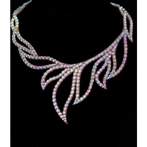 New Belly Dance Necklace Handmade Hot Diamond Stage Performance Jewelry Competition Performance Accessories