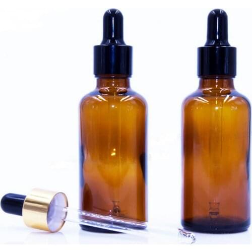 Wholesale 50ml High Grade essential oil glass bottle amber Dropper bottle glass jar 500pcs/lot