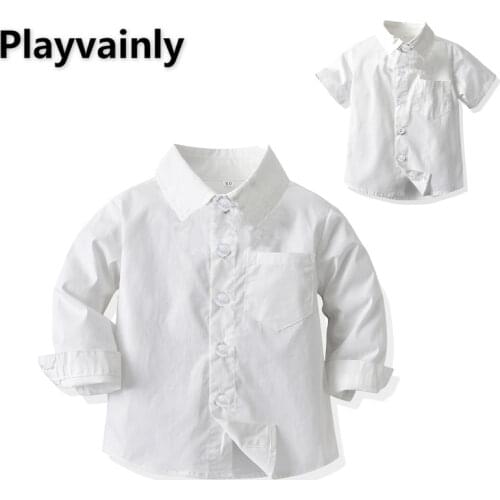 Playvainly Boys' Short Sleeve Shirts