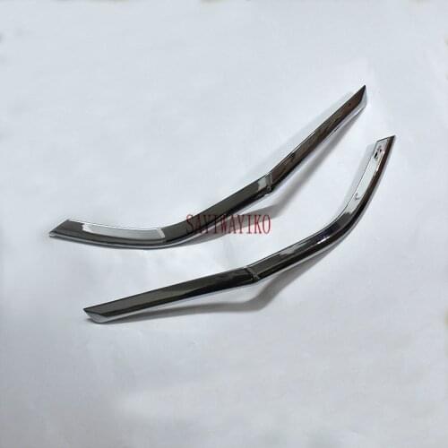 FIT For Hyundai Santa Fe 2019 2020 Chrome Rear Light Lamp Cover Sticker Decoration Trim Tail Light Eyebrow Strips Accessories