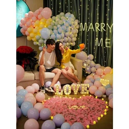 Proposal props romantic surprise creative supplies scene layout show artifact decoration room indoor bedroom package