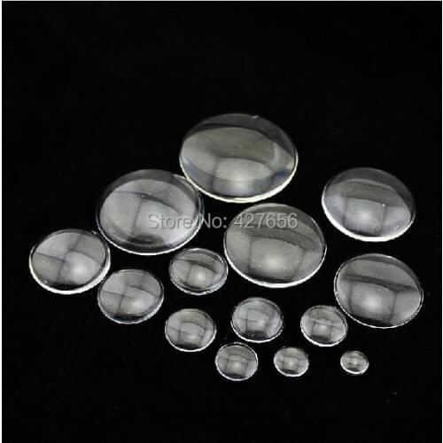 100pcs Good Quality 30mm Domed Round Transparent Clear Magnifying Flatback Glass Cabochon,for Jewelry & Mobilephone Decoration