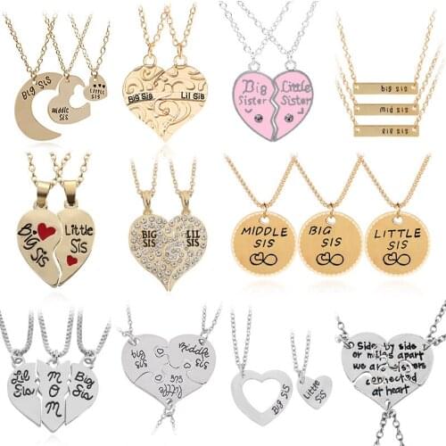 Dropshipping Fashion Letter Heart-shaped Mosaic Pendant Necklace Popular Creative Necklace Pendant Jewelry For Women Ornaments