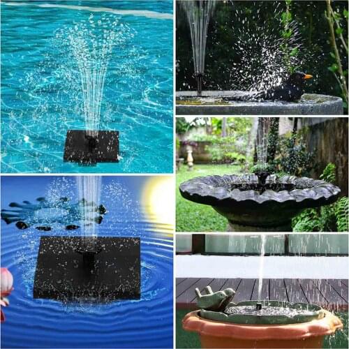 Solar Fountain Pump Birds Baths Water Pump Pond Garden Patio Decor