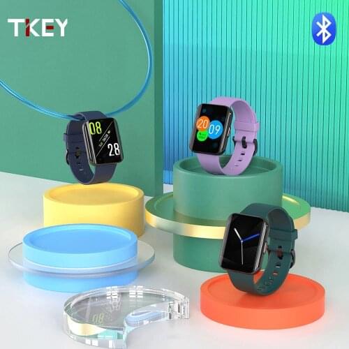 TKEY S1 Full Touch Curved Screen Fashion Smart Watch With Bluetooth Multi-sport Mode Heart Rate Monitoring Waterproof Bracelet