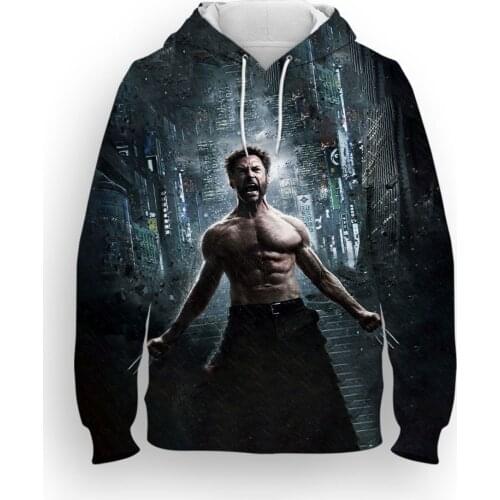 Movie X-Men Men Sweetshirts Long Sleeve Casual 3D Print Children Clothes Spring Autumn Streetwear Male Hoodie