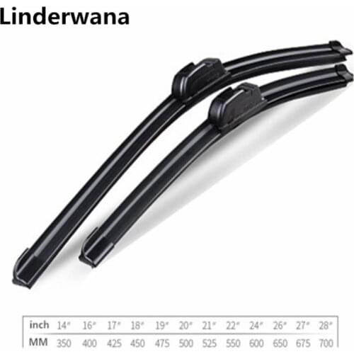 Black Universal U-Shaped Soft Frameless Rubber Wiper Blade Car Windshield Wiper Blade16 "17" 18 "19" 20 "21" 22 "24" 26 " 1pcs