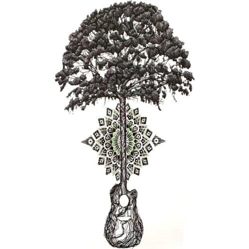 Lush God Tree Waterproof Temporary Tattoo Sticker Harajuku lotus Tatouage temporaire Tattoo Body Art Henna Tatoo Stickers