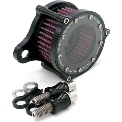 Evomosa CNC Air Filter Motorcycle Intake Filter System Kit Air Cleaner For Sportster XL883 XL1200 1991 1992 1993-2016 2015