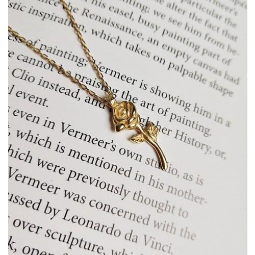 WTLTC 925 Sterling Sliver Rose Flower Layering Necklaces for Women Custom Initial Small Rose Necklaces Chic Romantic Gifts