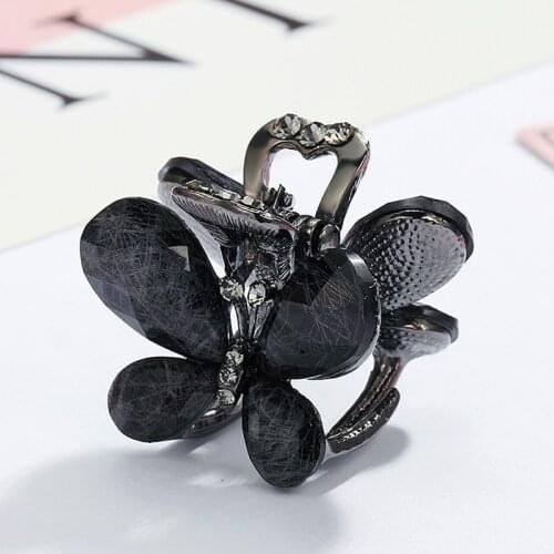 CHIMERA Butterfly Hair Claws Small Metal Crystal Hair Clips Crab Elegant Vintage Grey Hair Pins Clamp for Women Girls