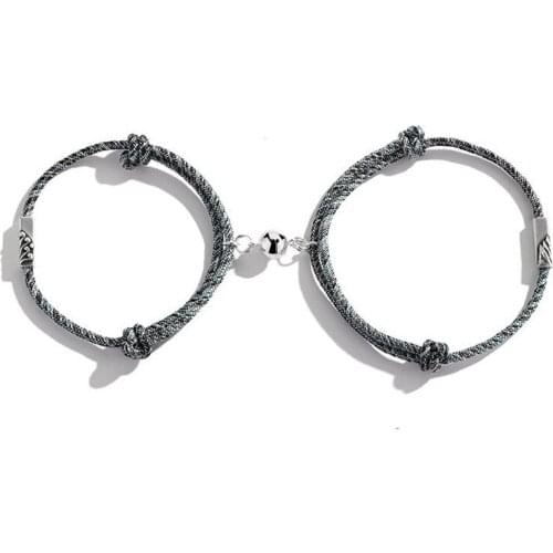 The Pledge of Eternal Love Magnet Attracts Each plated Couples Bracelet Men and Women Aesthetic Accessories e girl grung jewelry