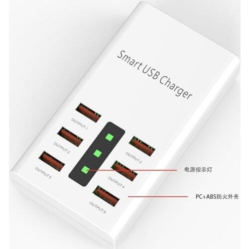 Multi USB Charger Station 5V/6A 30W Quick Charging Desktop Travel Charger For iPhone 12 11 Xiaomi POCO X3 Cell Phone Accessories