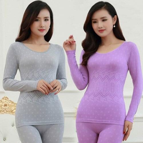 Womens Thermal Underwear Cotton Long Johns Thermo Underwear Lingerie Winter Womens Clothing Female Warm Suit