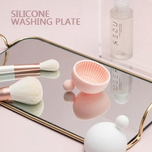 1Pcs 3Color Makeup Brush Cleaning Disc Scrubber High-quality Portable Silicone Cosmetic Brush Cleaner Tools