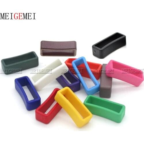13pcs 5/8" Colorful Plastic Belt Loop Keeper Square Loop Buckles Belt Harness Backpack Accessories Clothing Webbing 17mm