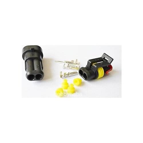 5 sets Waterproof 2 Pins Connector Plug Electrical Car Motorcycle HID New