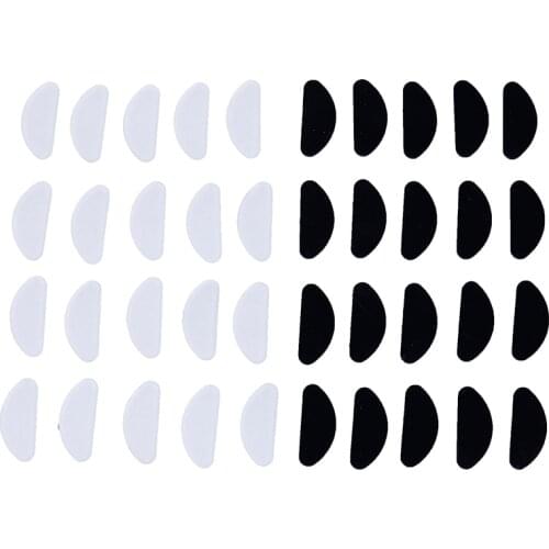 5pair New Glasses Nose Pads Adhesive Silicone Nose Pads Non-slip White Thin Nosepads for Glasses Sunglasses Eyeglasses 19*8*1mm