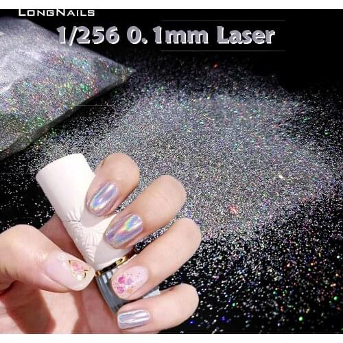 50g/Bag Superfine Holographic Glitter Powder 1/256' Laser Color Shifted Silver,Gold Peacock Makeup Nail Polychrome Glitter 0.1mm