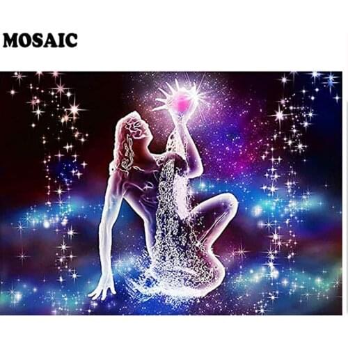 Abstract Portrait stars sky Diamond Painting Full Diamond Bead Painting Diamond Art Kits for Adults Full